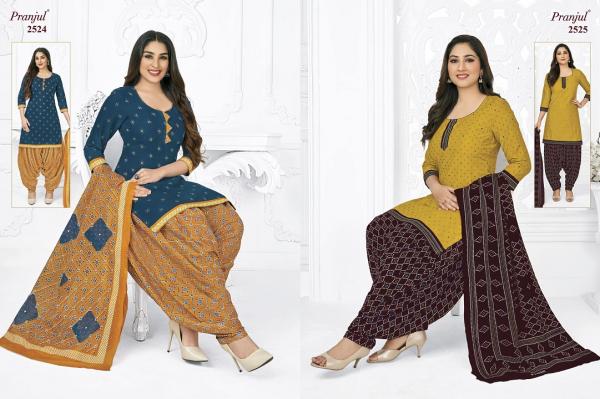 Pranjul Priyanshi Vol-25 Patiyala Special Cotton Designer Dress Materail